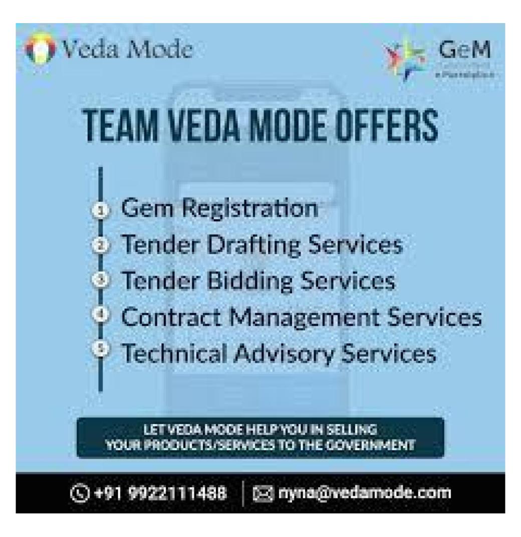 GeM Tender in Delhi NCR | Fast Registration & Tender Support – VedaMode