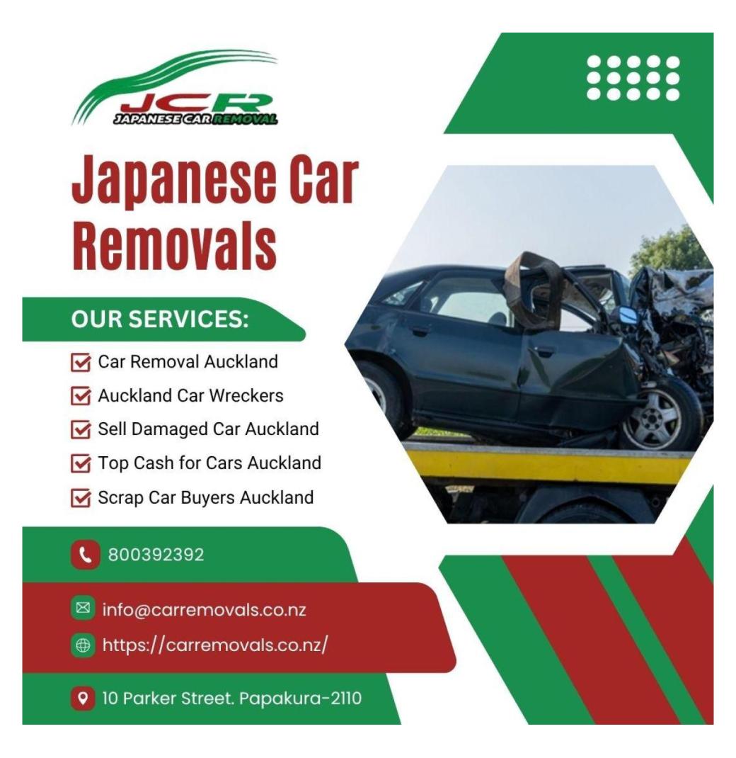 Top Cash for Cars & Free Pickup Auckland by Japanese Car Removals