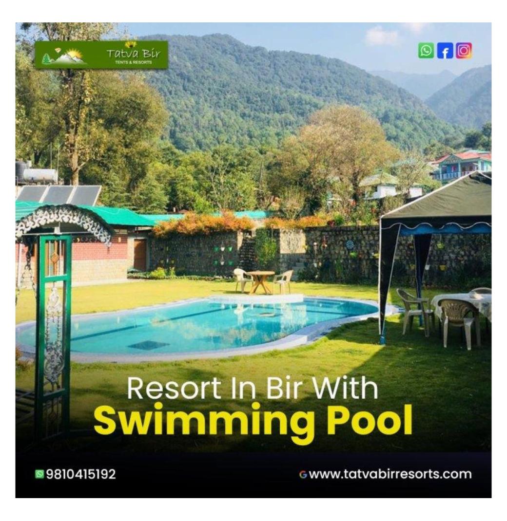 Relaxing Resorts In Bir With Swimming Pool & Mountain Views