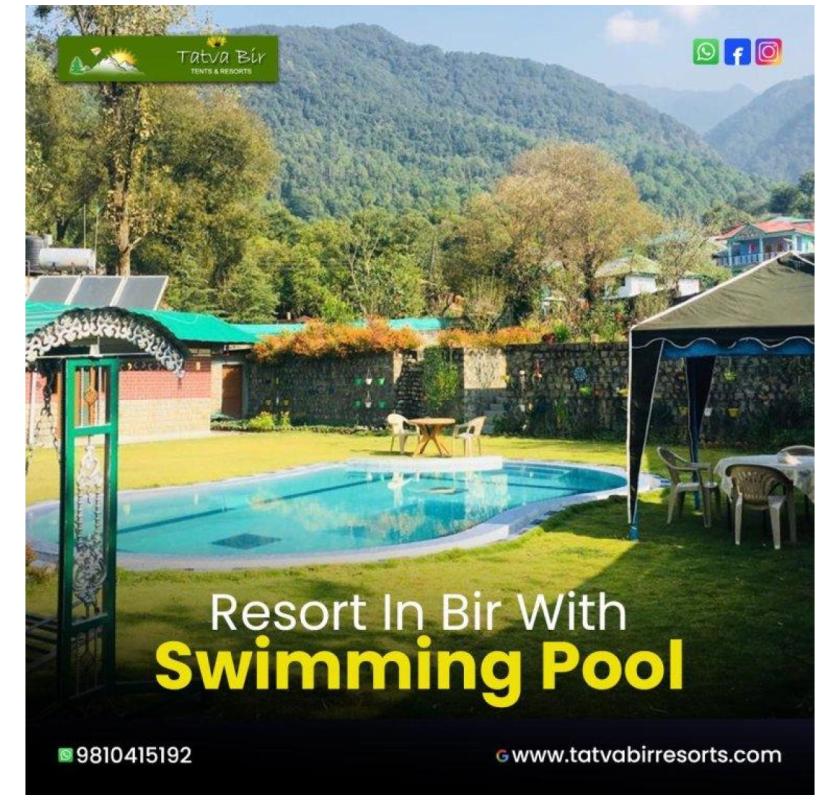 Relaxing Resorts In Bir With Swimming Pool & Mountain Views