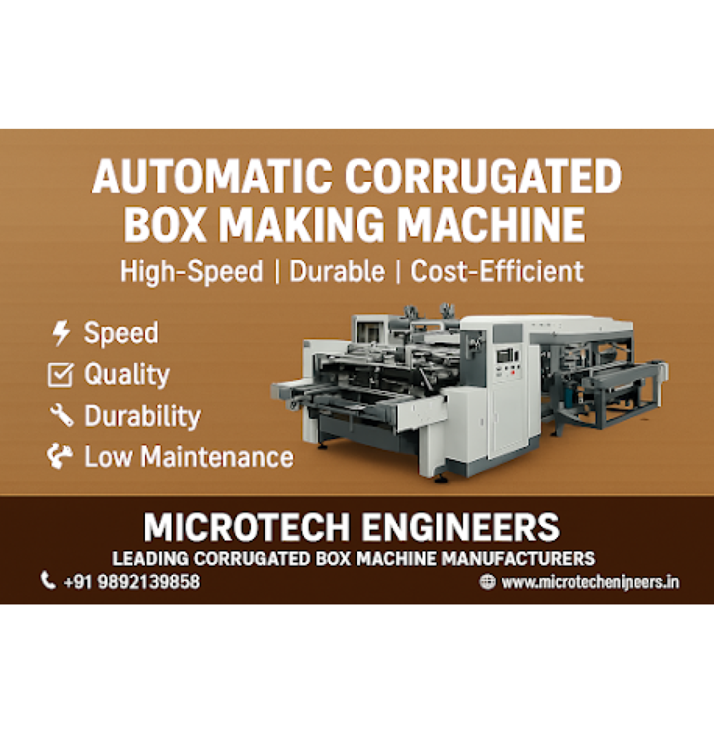 Automatic Corrugated Box Making Machine Manufacturers - Micro Tech Engineers