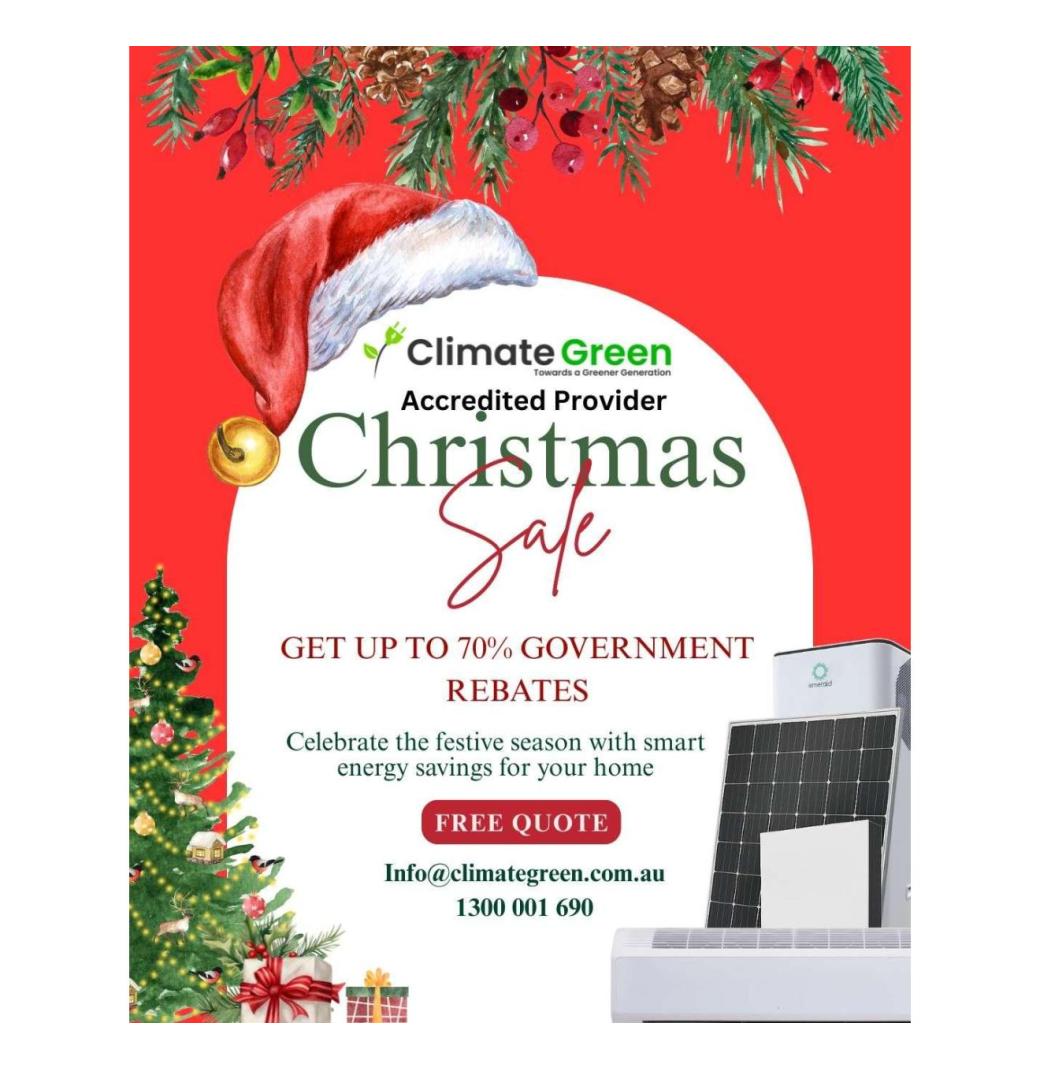 Christmas Energy Sale – Up to 70% Government Rebates