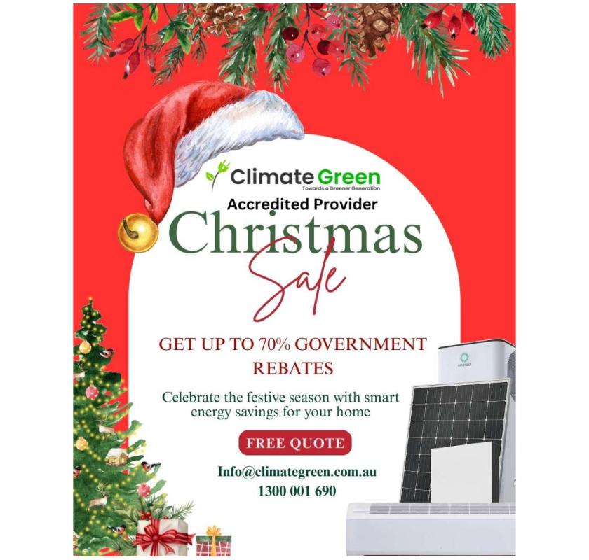 Christmas Energy Sale – Up to 70% Government Rebates