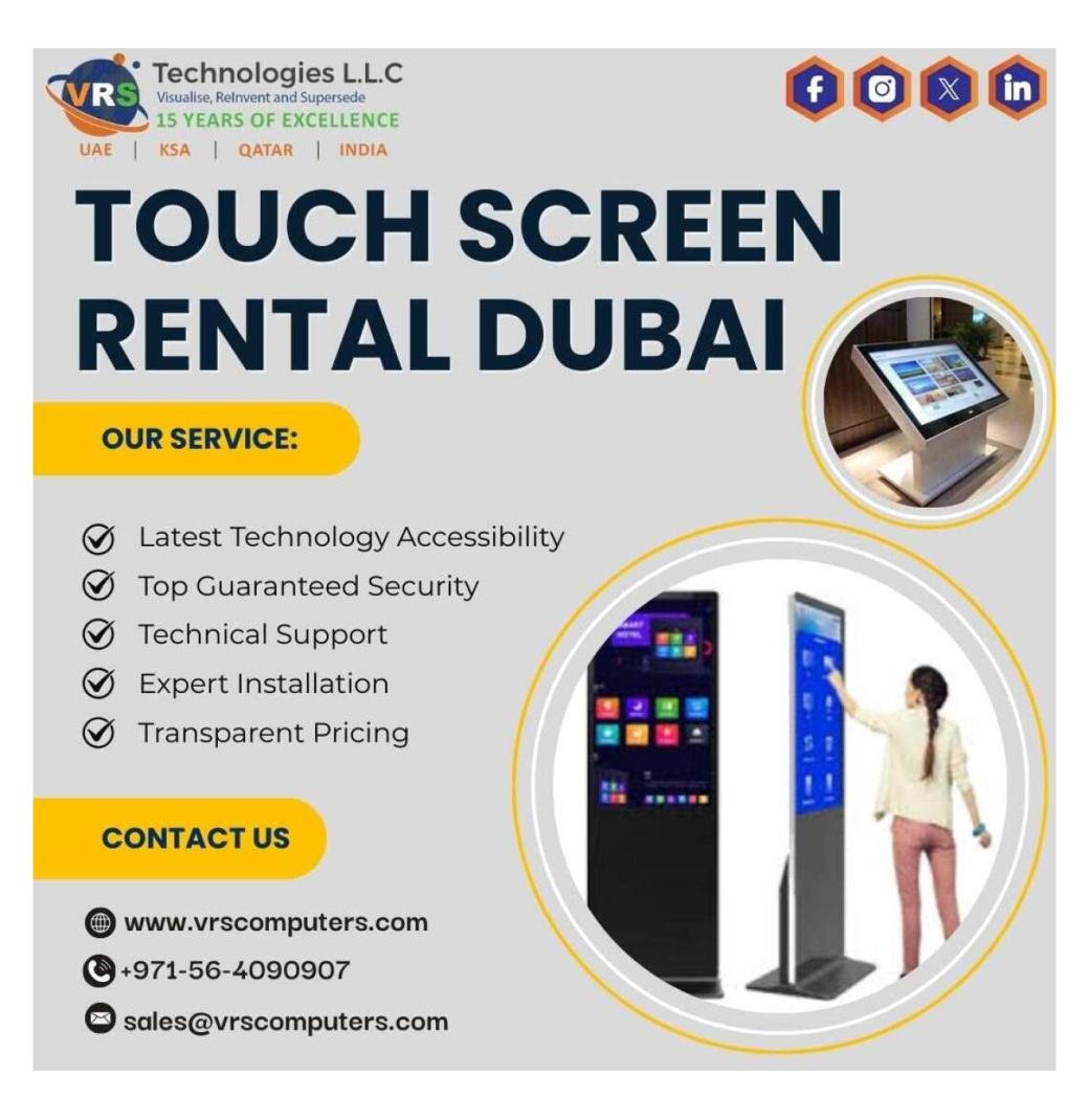 How Do Events Achieve Better Interaction Using Touch Screen Rental Dubai?