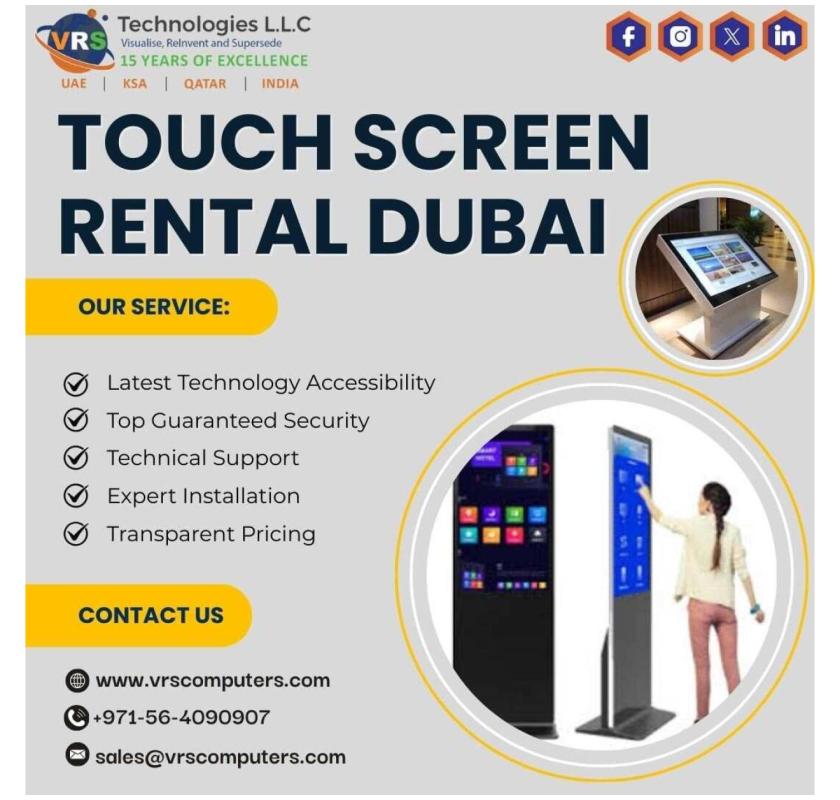 How Do Events Achieve Better Interaction Using Touch Screen Rental Dubai?