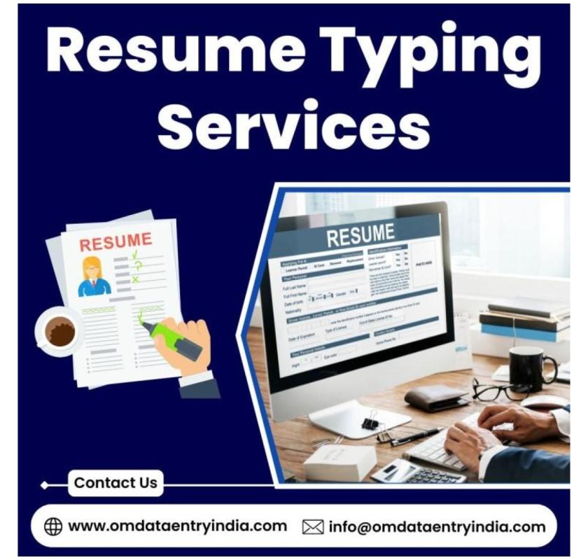 Affordable Resume Typing Services in India