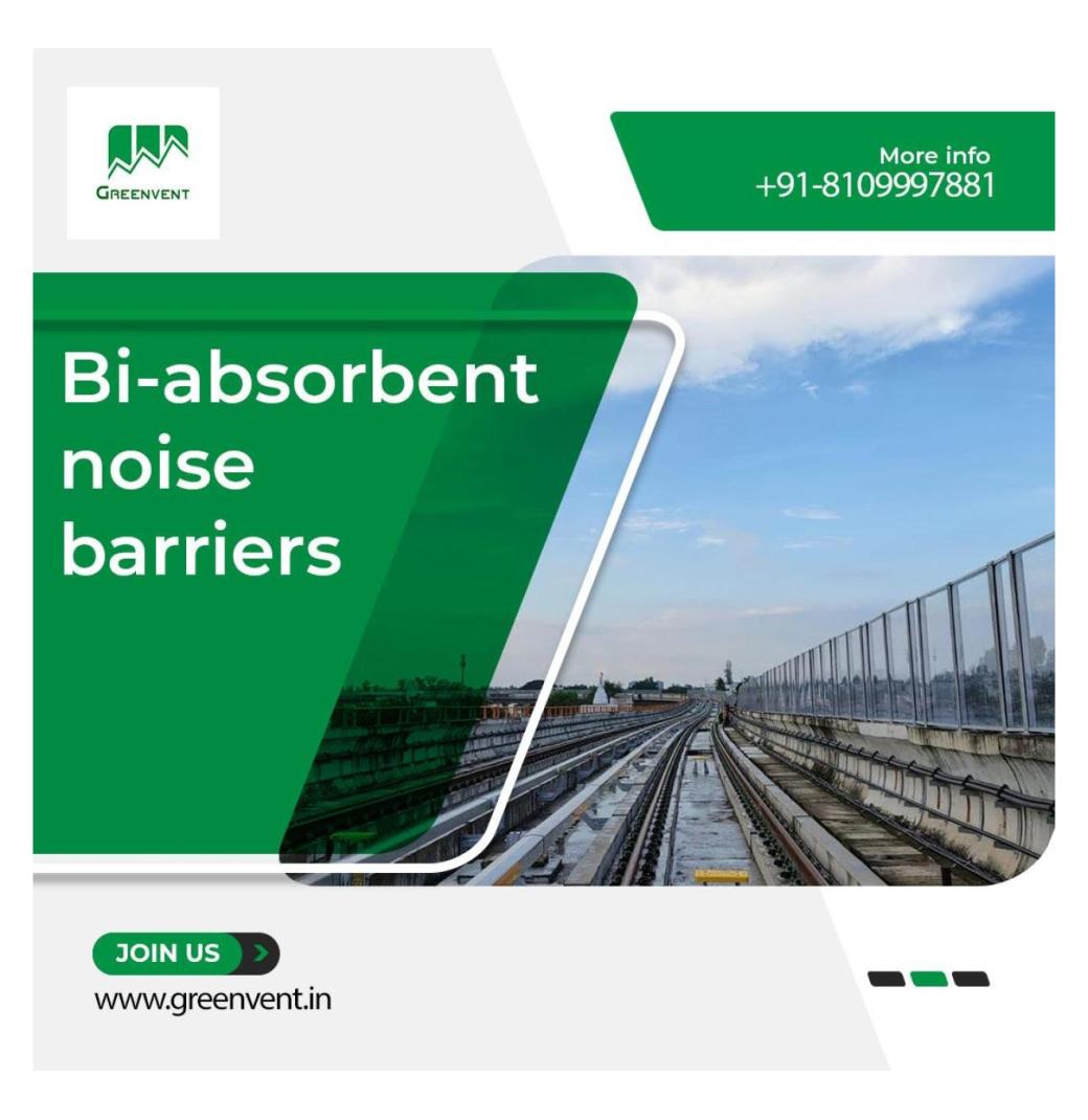 Bi-absorbent noise barriers for effective sound reduction