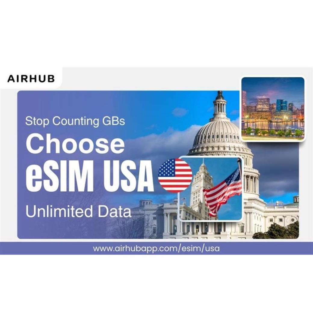 Buy eSIM USA unlimited data from Airhub