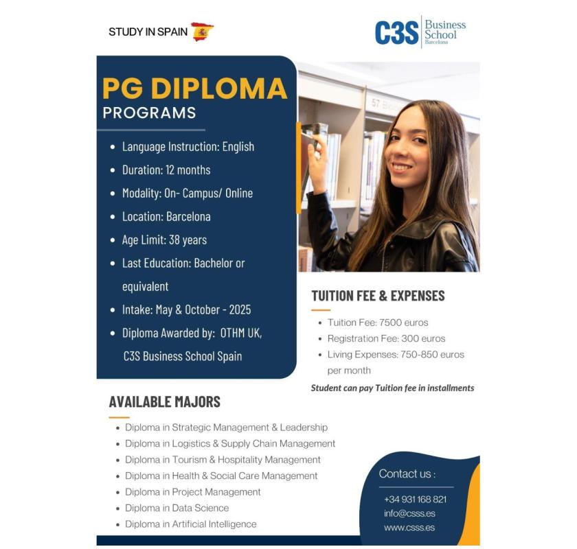 Diploma Programs in Europe | UG & PG Pathways – C3S Business School