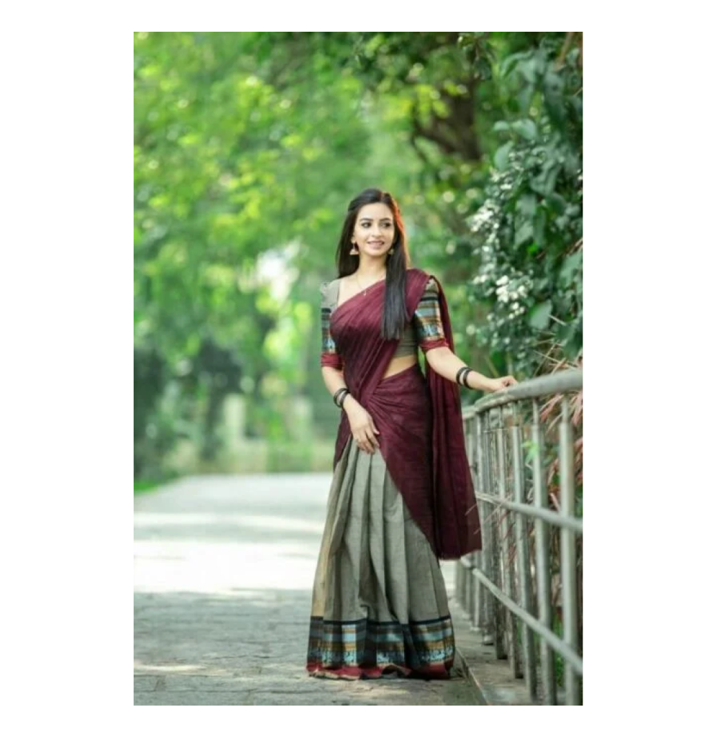 Cotton Half Saree Collection: Comfort Blended with Youthful Traditional Appeal
