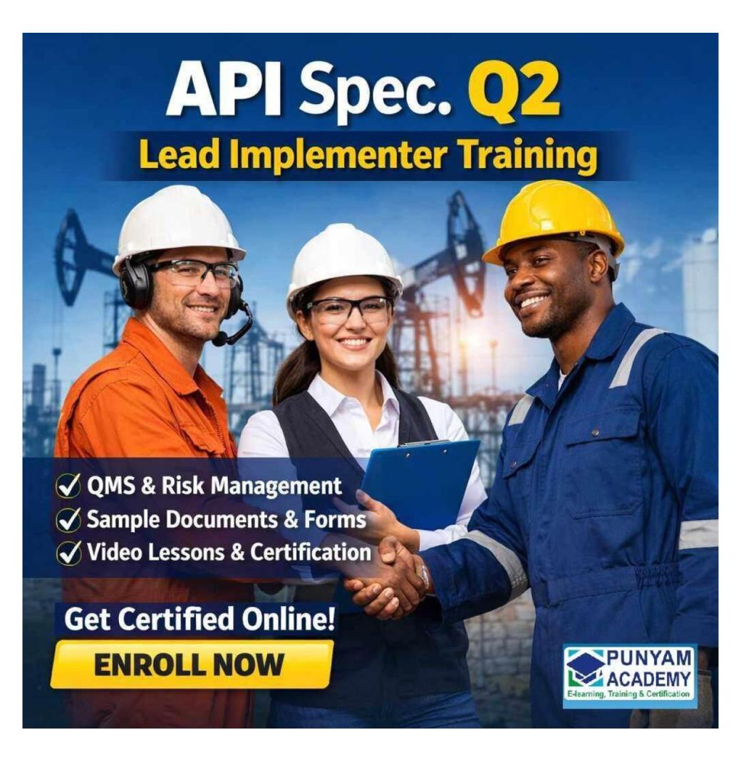 API Spec. Q2 Lead Implementer Training – Online Certification
