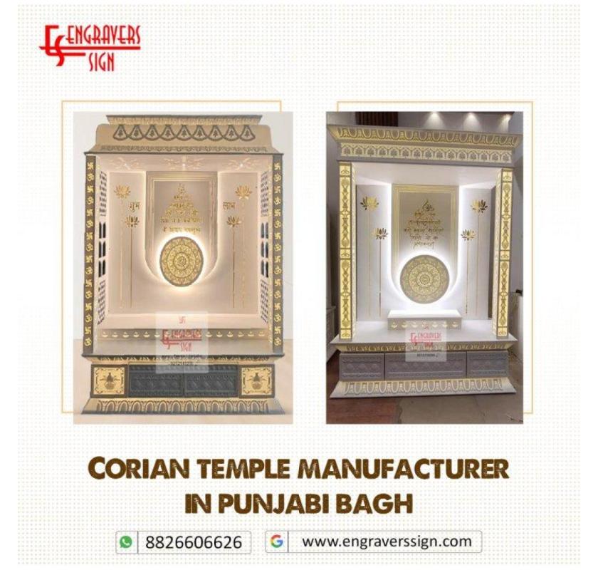 Leading Corian temple manufacturer delivering premium designs in Punjabi Bagh