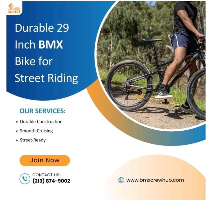 Durable 29 Inch BMX Bike for Street Riding