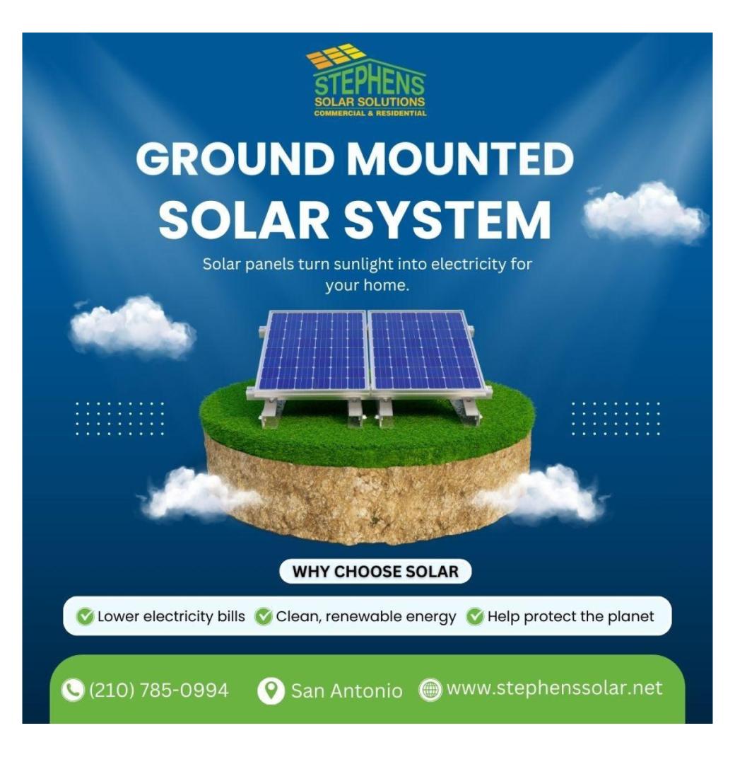 Ground Mounted Solar System in San Antonio