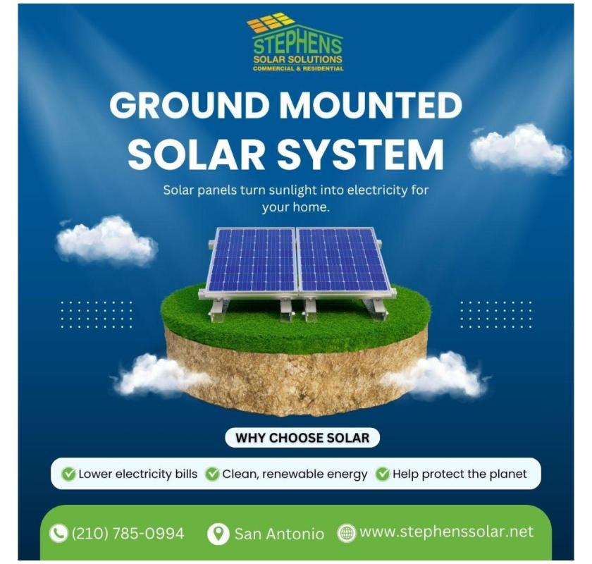 Ground Mounted Solar System in San Antonio