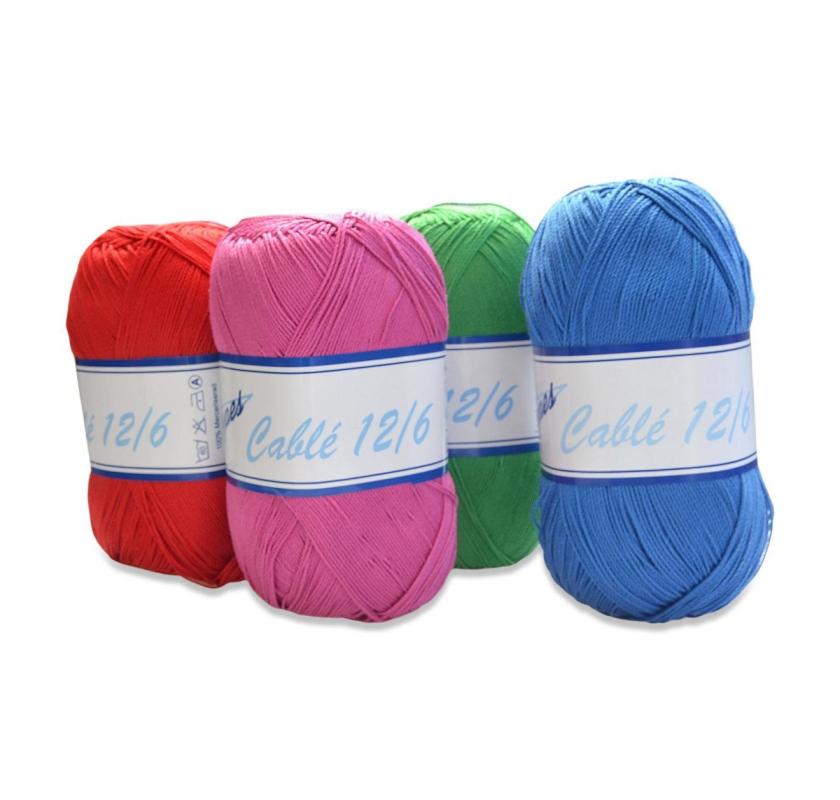 Kabeltvinnat Garn 12 6 Merc