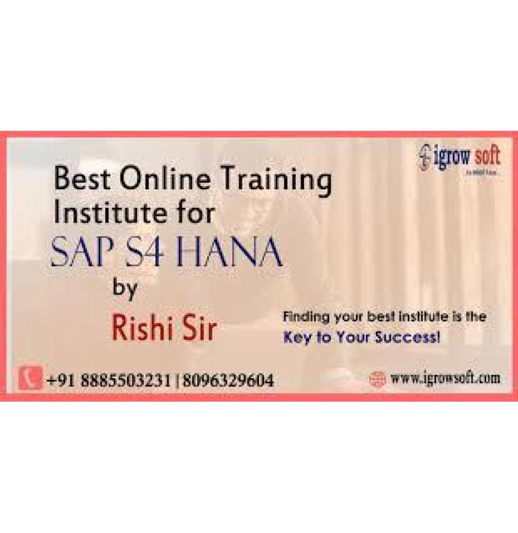  SAP S4 HANA Training in Ameerpet | Igrowsoft - 2/2