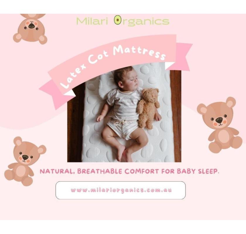 Natural Latex Cot Mattress for Safe Baby Sleep