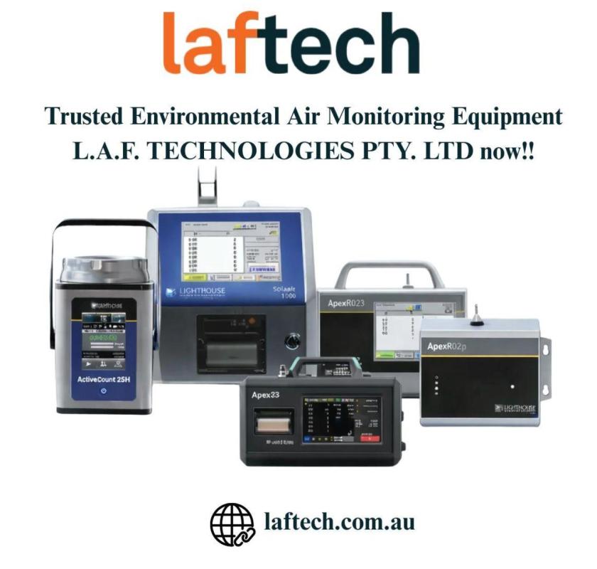 Trusted Environmental Air Monitoring Equipment L.A.F. TECHNOLOGIES PTY. LTD now!!