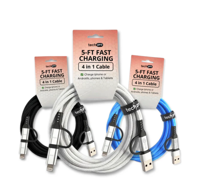 5ft 4in1 Braided USB Cable | Rite Distribution