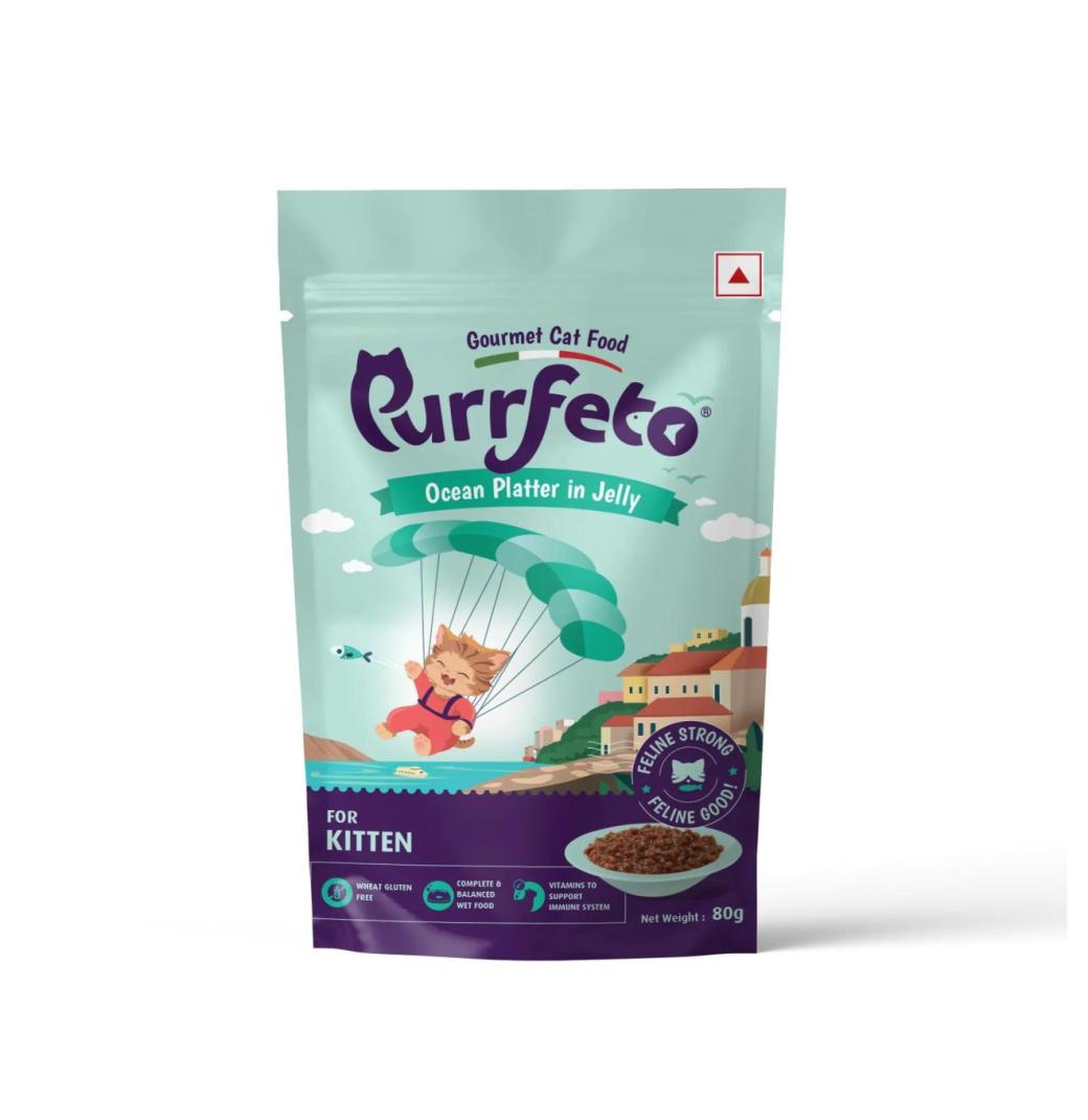 Ocean Fish Kitten Cat Food in Jelly 80g | Purrfeto
