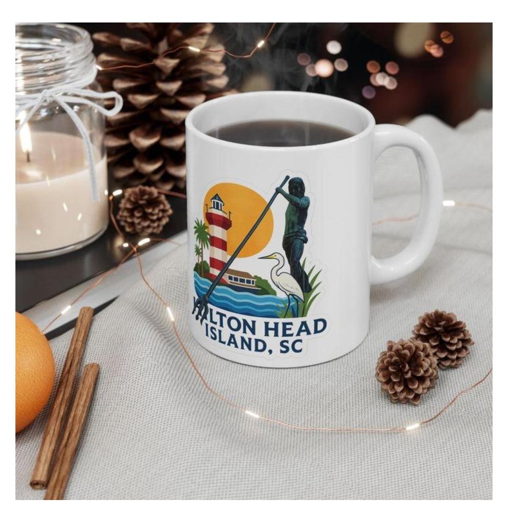 Buy Best Hilton Head Island Ceramic Mugs Online in USA | A Coastal Christmas