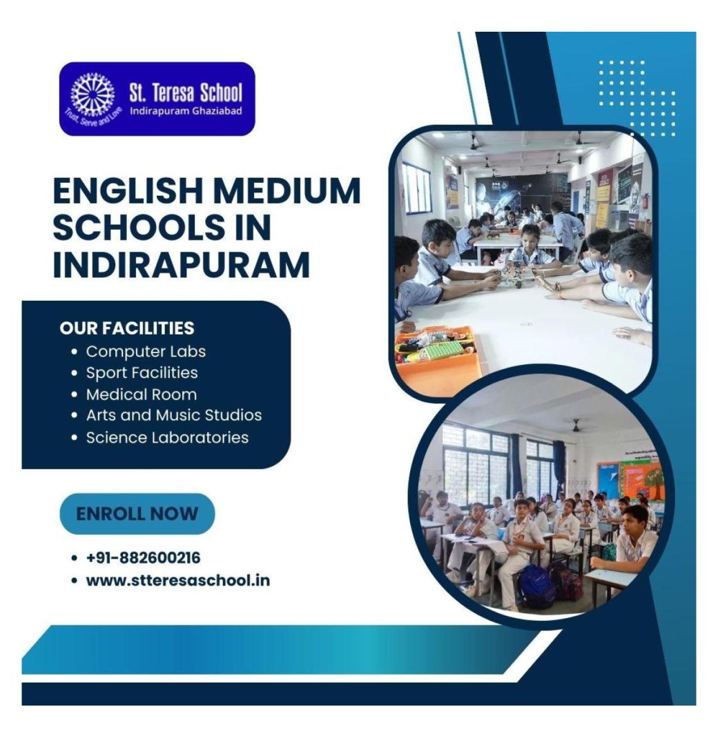 English Medium Schools in Indirapuram for quality education