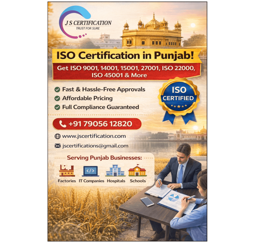Professional ISO Certification in Punjab for Every Business