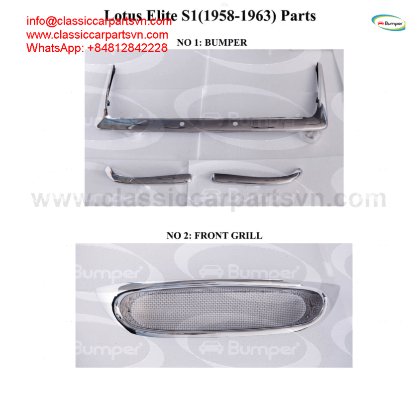 Lotus Elite S1 (1958-1963) a front grille and bumper 