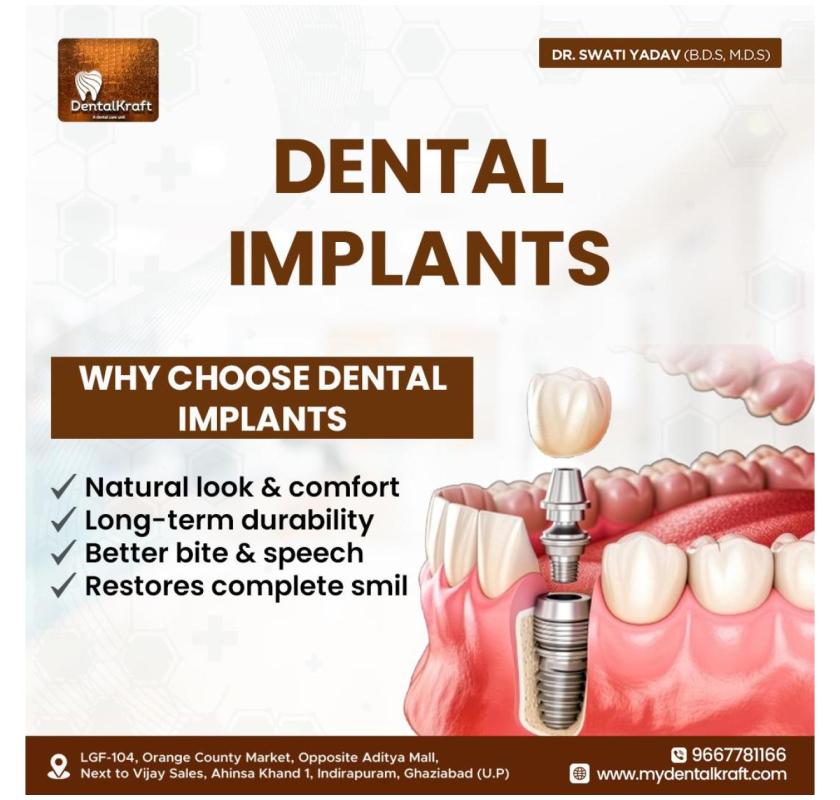 Dental Implant Doctor in Indirapuram for Safe Tooth Replacement