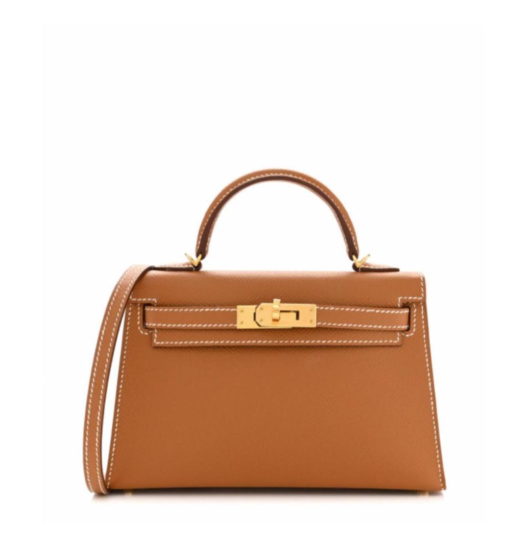 HERMES Kelly Mini 20 Sellier Gold