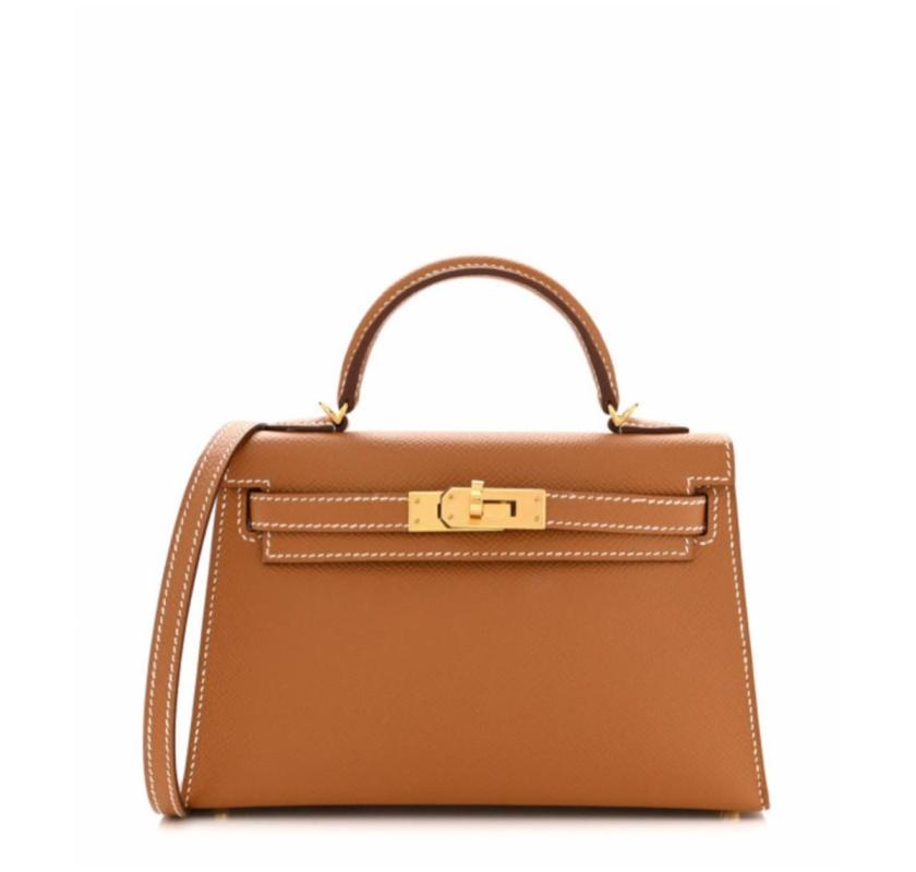 HERMES Kelly Mini 20 Sellier Gold