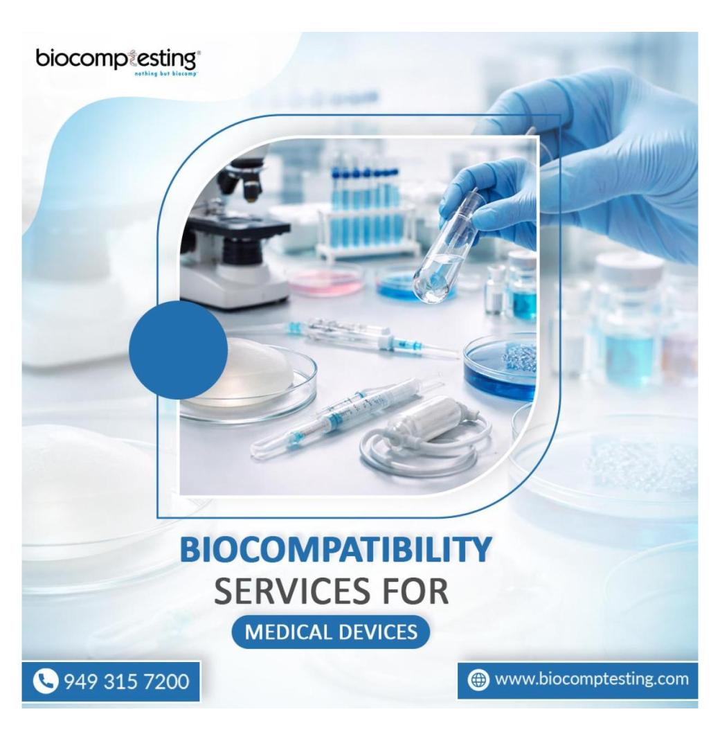 Biocompatibility Services for Medical Devices..