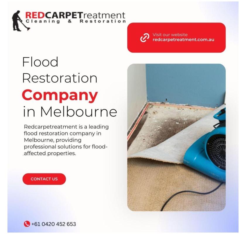Trusted Flood Restoration Company in Melbourne | Redcarpetreatment
