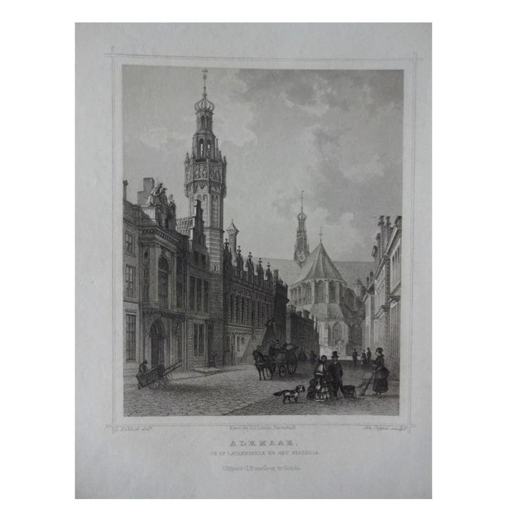 ’s Gravenhage. Het Stadhuis. Terwen.1870. | Delftsblaeu - 2/2