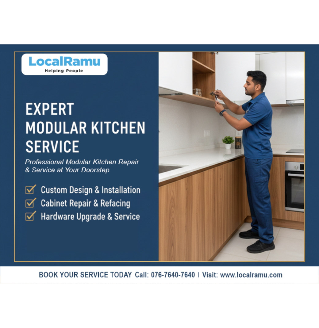 Modular Kitchen Service by LocalRamu with Skilled Professionals in Bangalore  