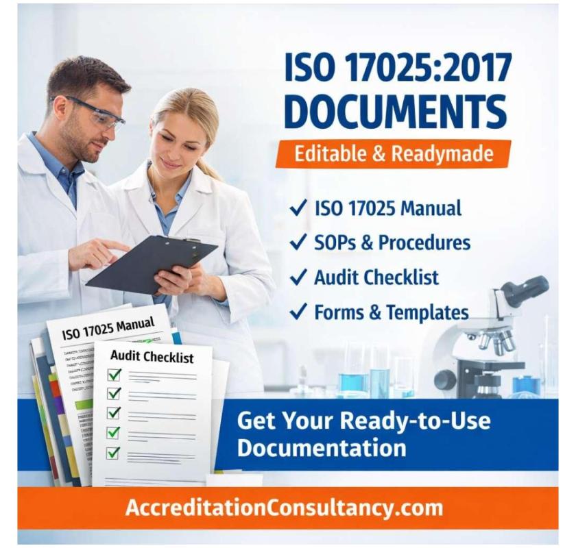 ISO 17025 Documents - Editable Templates