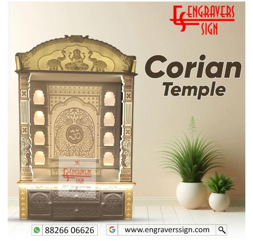Premium Corian Temple designs with style and spiritual elegance