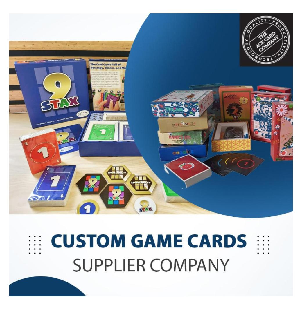 Custom Game Cards Supplier Company