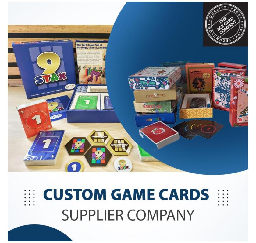 Custom Game Cards Supplier Company