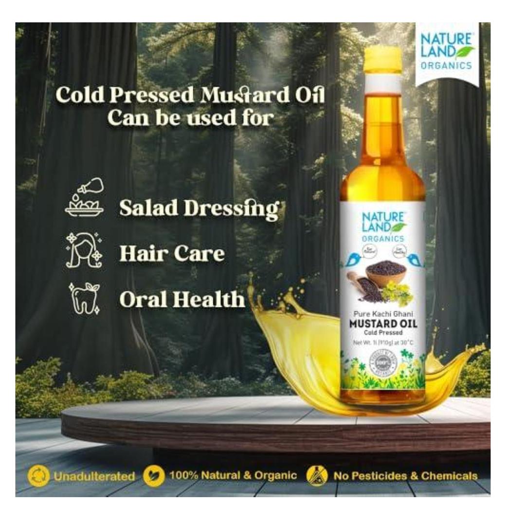 Buy Organic Mustard Oil – Pure, Cold Pressed & Healthy | Natureland Organics - 3/3