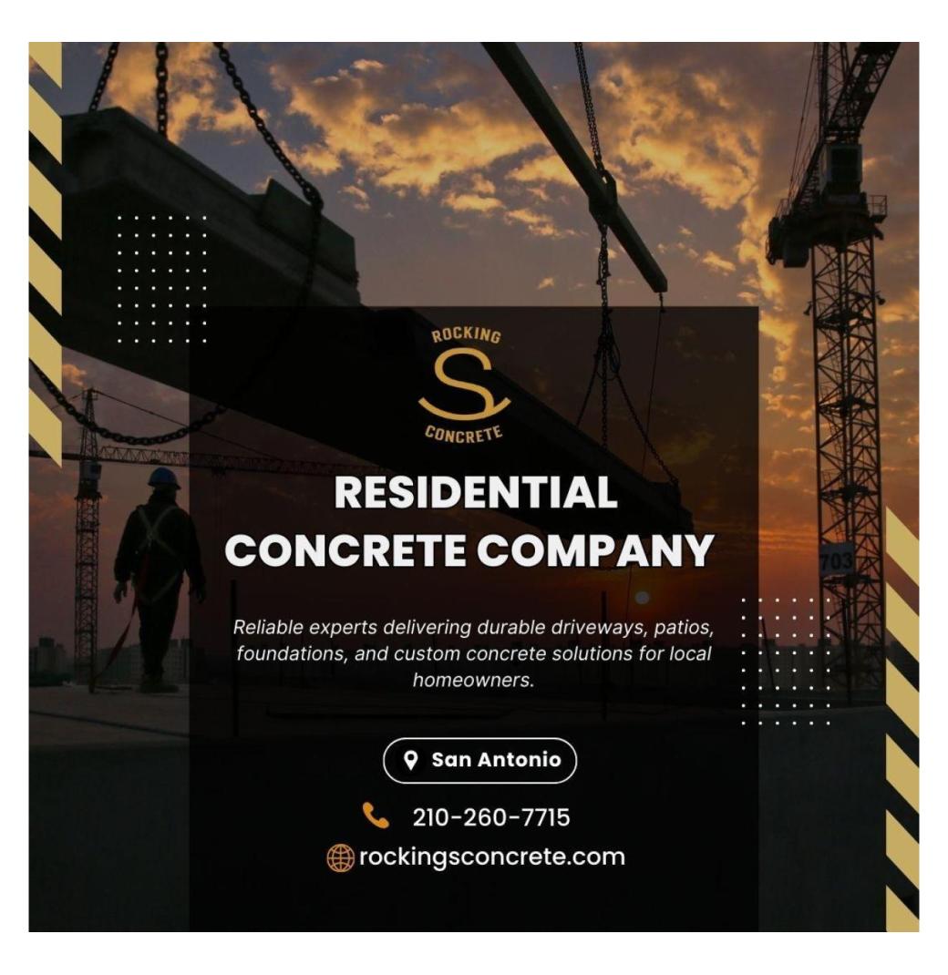 Residential Concrete Company in San Antonio