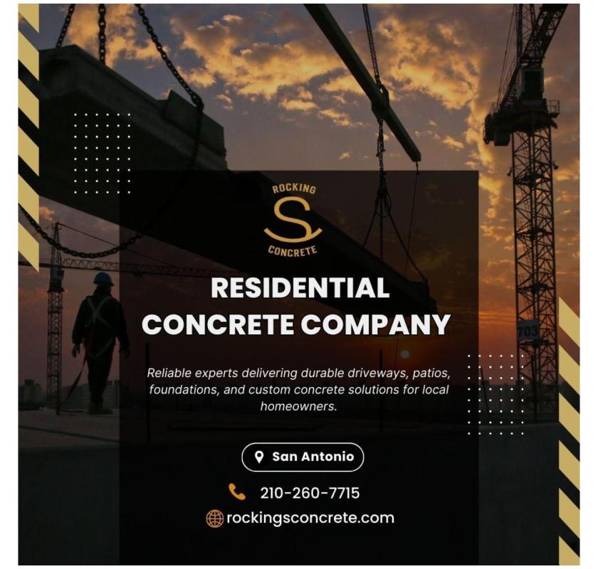 Residential Concrete Company in San Antonio
