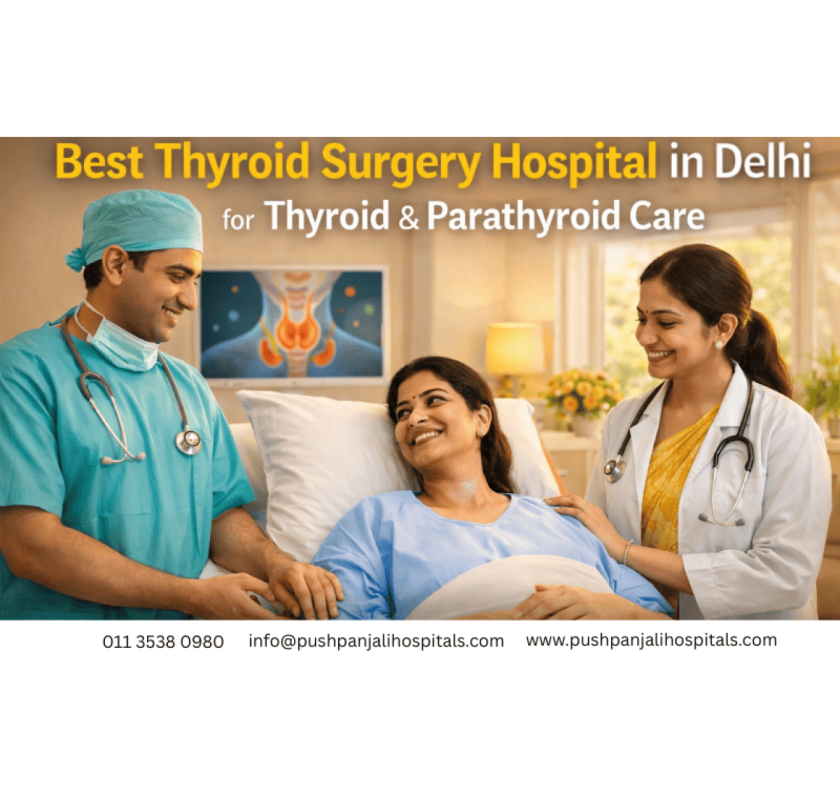 Best Thyroid Surgery Hospital in Delhi for Thyroid & Parathyroid Care | Pushpanjali Hospital