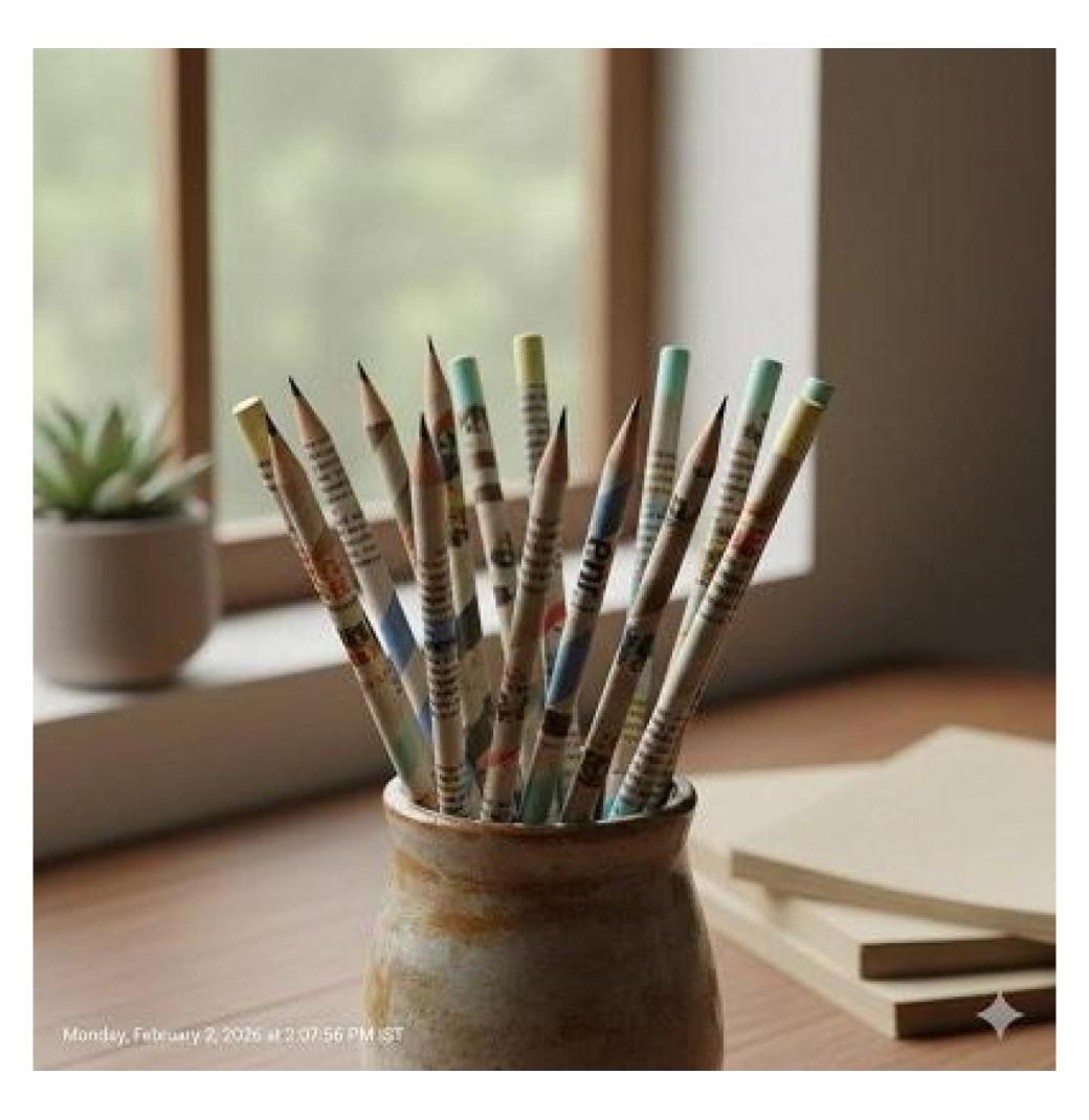 Paper Pencils – Eco-Friendly & Recyclable Pencils for Everyday Writing