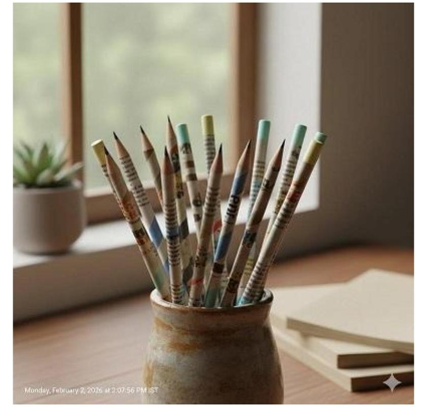 Paper Pencils – Eco-Friendly & Recyclable Pencils for Everyday Writing