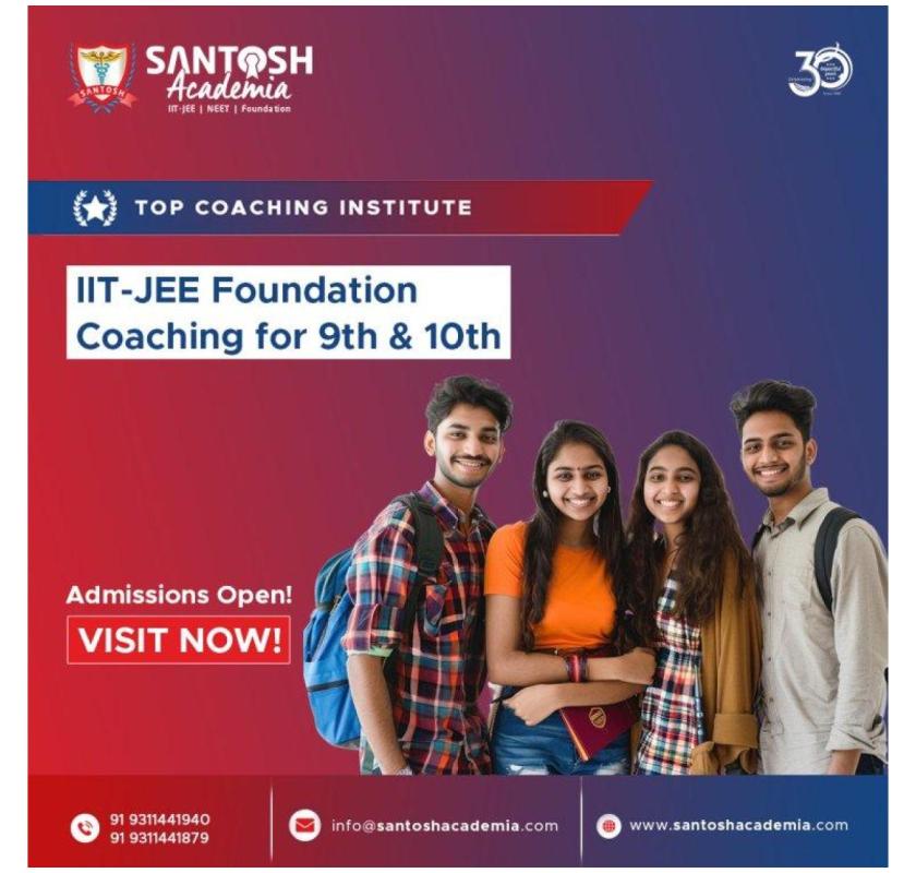 IIT-JEE Foundation Coaching for 9th and 10th Students