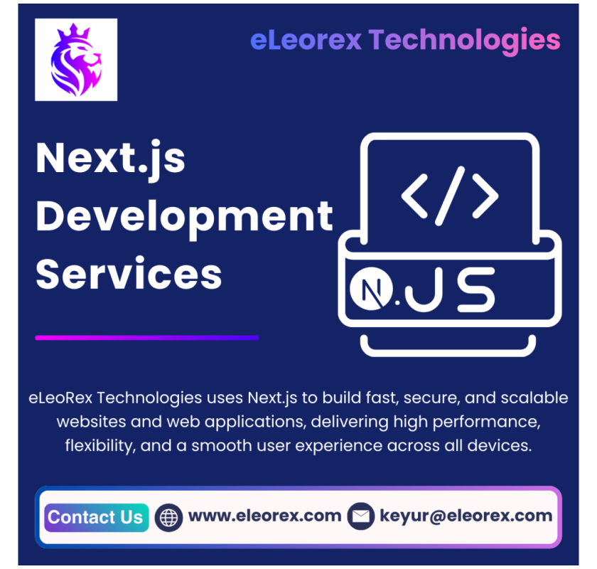 Best Next.js Development Company | eLeoRex Technologies