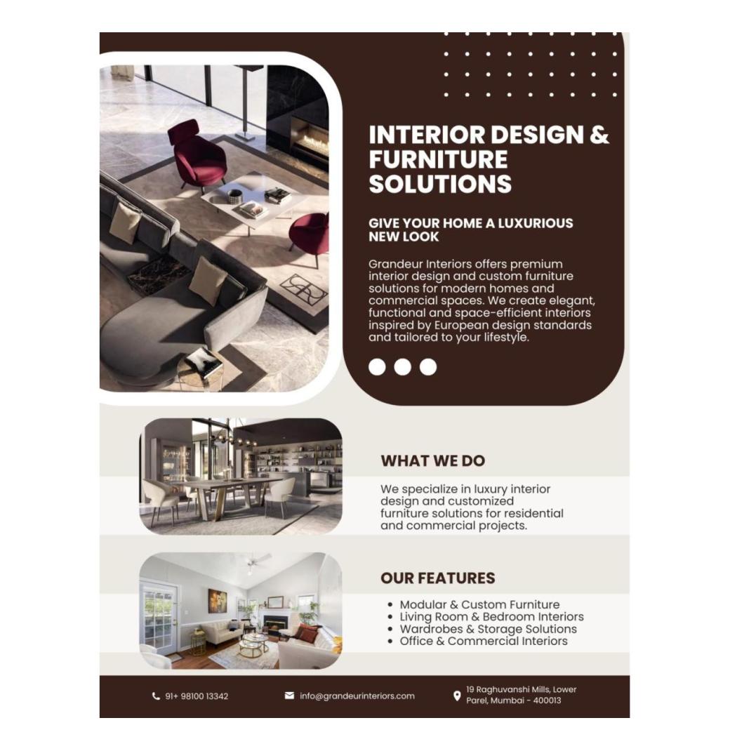 Premium Furniture Designers in Mumbai – Grandeur Interiors