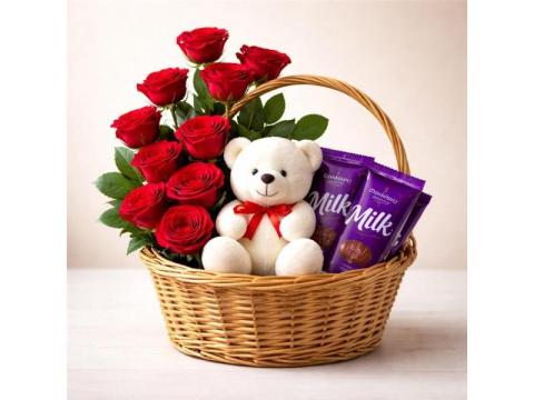 Chocolate Combo Gifts with Flowers Delivery